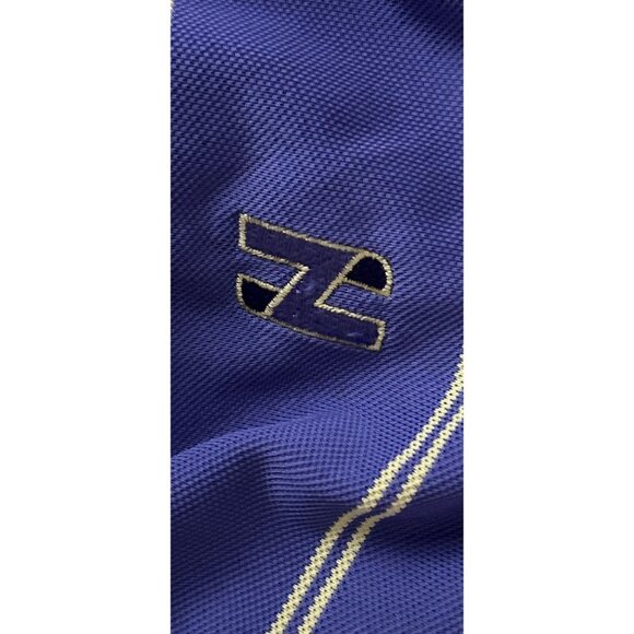 DONALD ROSS Polo Shirt Golf Purple Stripes Short Sleeve Size Small - Picture 9 of 9